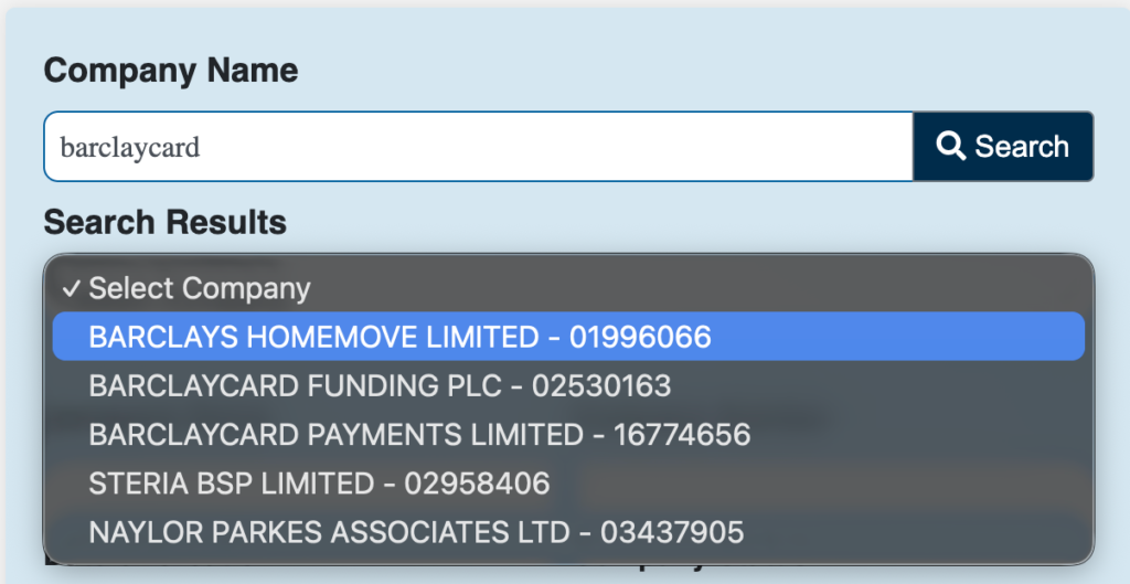 Zoho CRM - Company House Verification