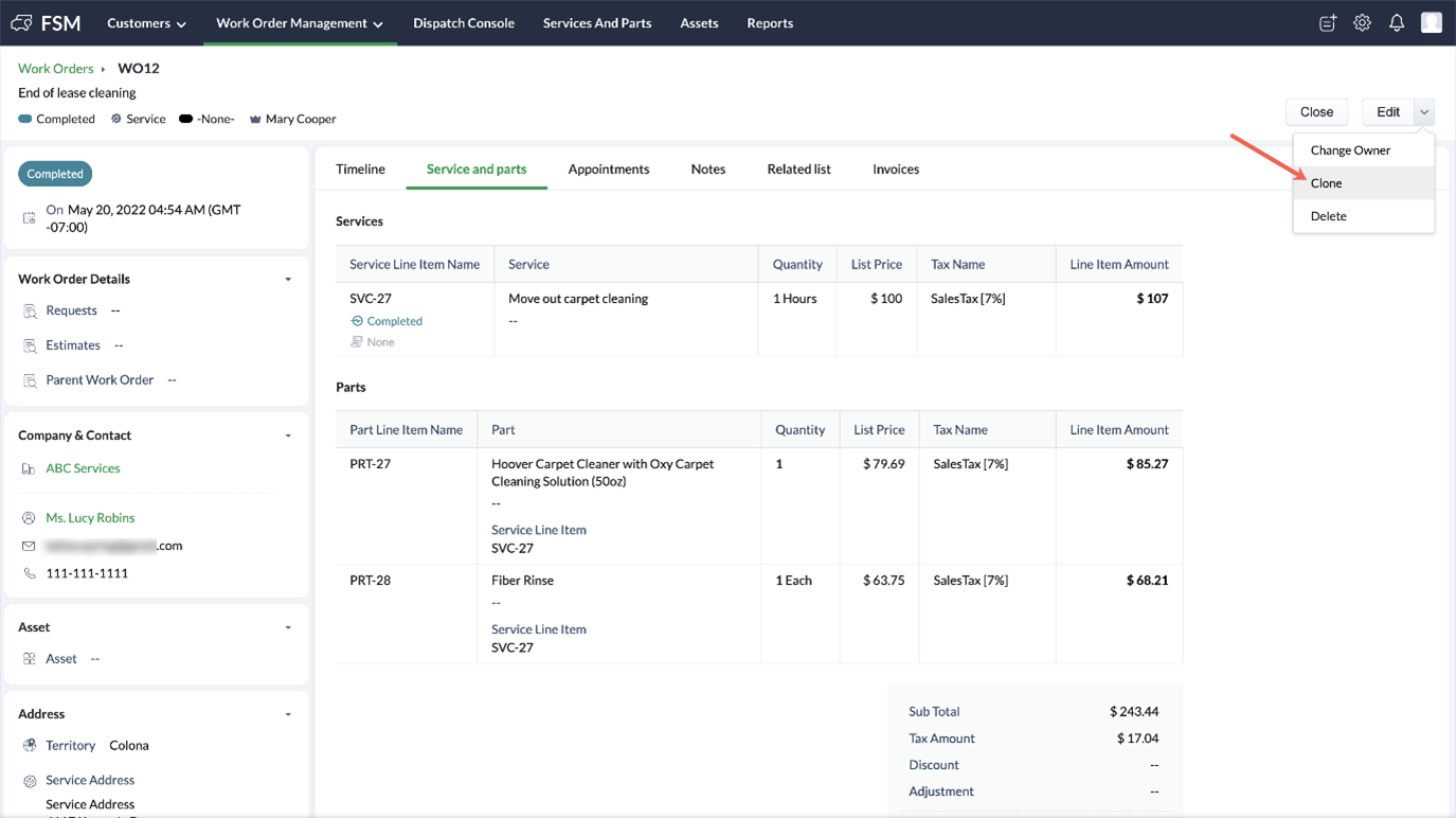 Work Order Management In Zoho FSM: An Overview | ThoughtLogik