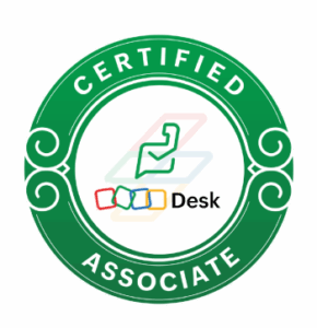 Zoho Desk Certified Associate badge