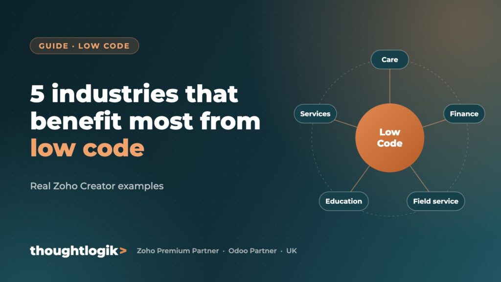 5 industries that benefit most from low code (Real Zoho Creator examples)