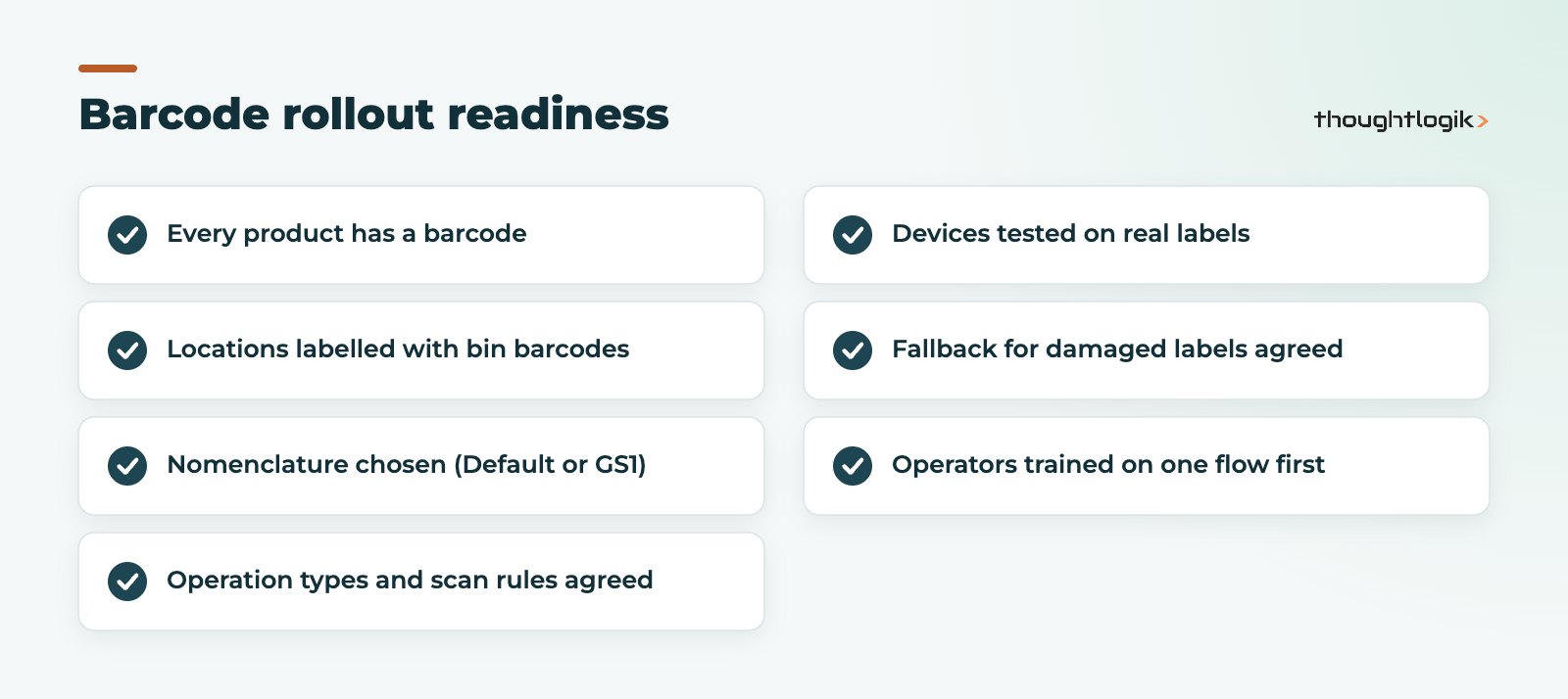Odoo barcode rollout readiness checklist for warehouse teams