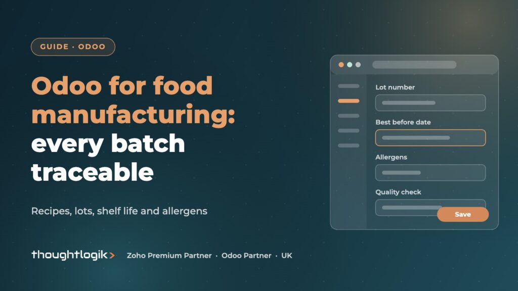 Odoo for Food Manufacturing: Recipes, Traceability, Expiry and Allergens