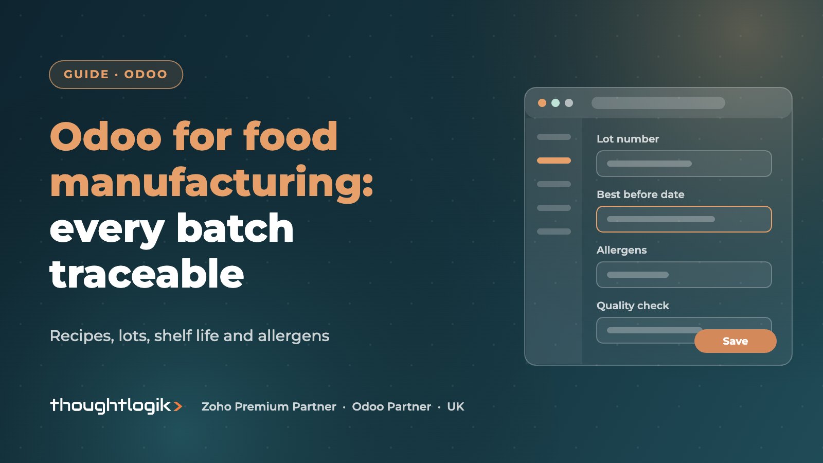 Odoo for Food Manufacturing: Recipes, Traceability, Expiry and Allergens