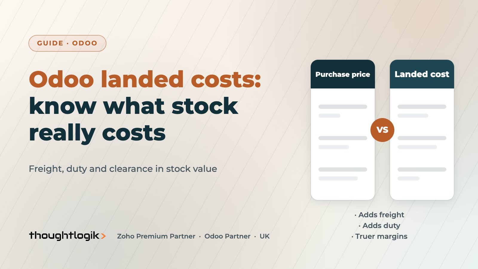 Odoo Landed Costs for UK Importers: Duty, Freight and True Margins