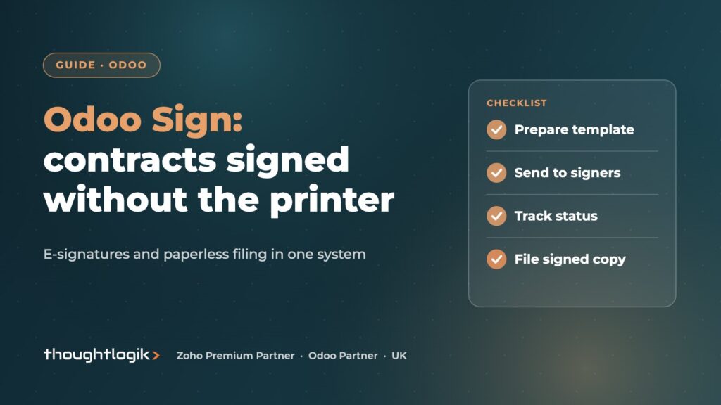 Odoo Sign and Documents: E-Signatures and Paperless Workflows in the UK