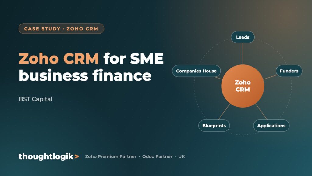 Zoho CRM for SME business finance (BST Capital)