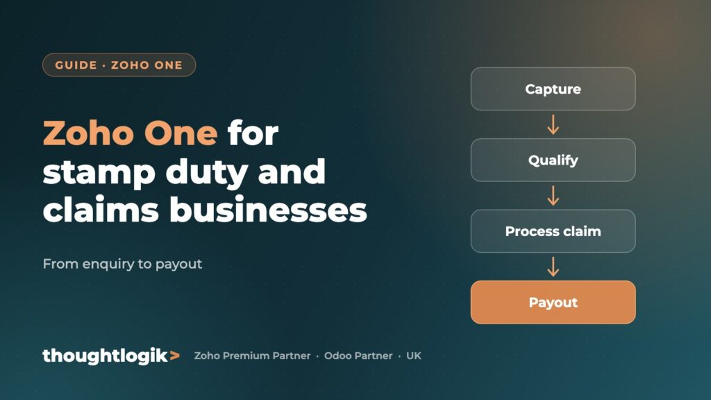 Zoho One for stamp duty and claims businesses (From enquiry to payout)