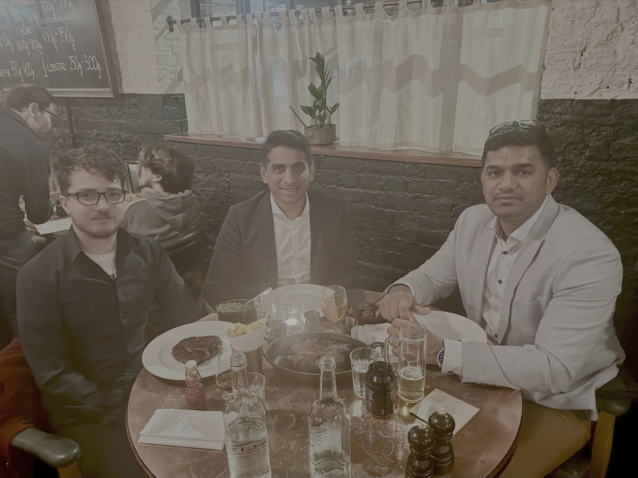 ThoughtLogik team at a Christmas dinner in London