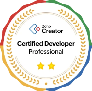 Zoho Creator Certified Developer Professional badge