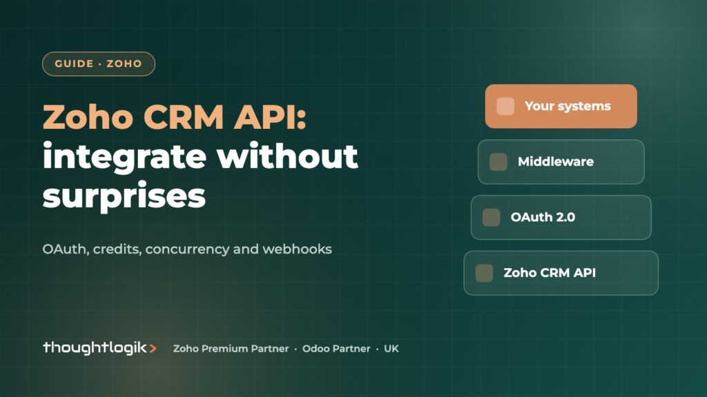 Zoho CRM API Integration Guide: OAuth, Limits and Webhooks