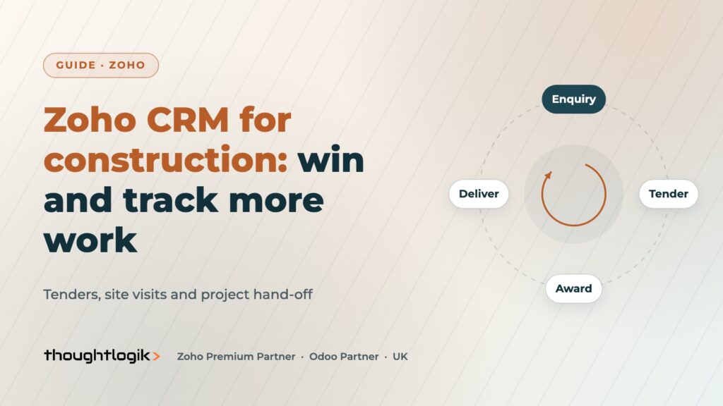 Zoho CRM for Construction: Tenders, Site Visits and Projects