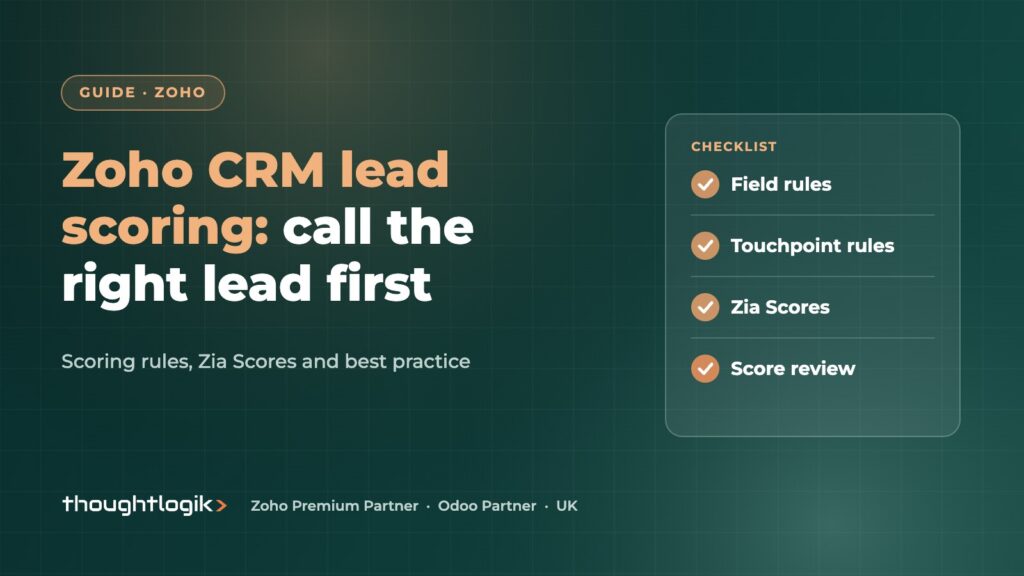 Zoho CRM Lead Scoring: Scoring Rules, Zia Scores and Best Practice