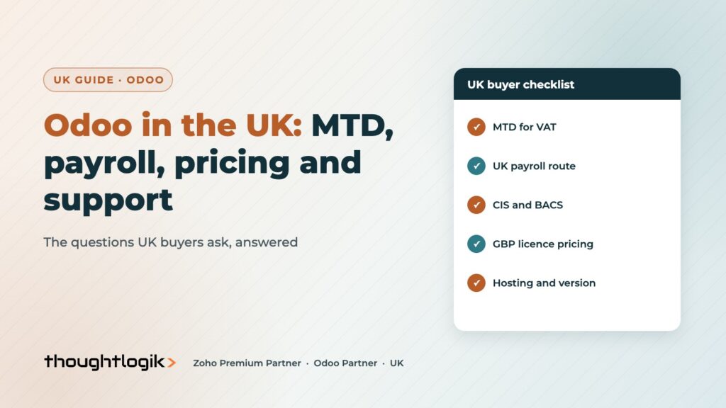 Odoo in the UK: Making Tax Digital, payroll, pricing and support
