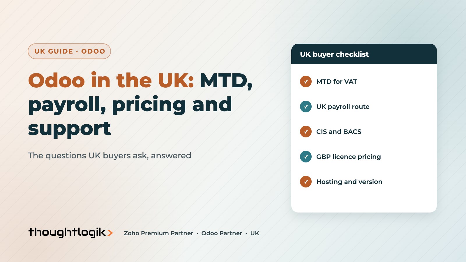 Odoo in the UK: Making Tax Digital, payroll, pricing and support